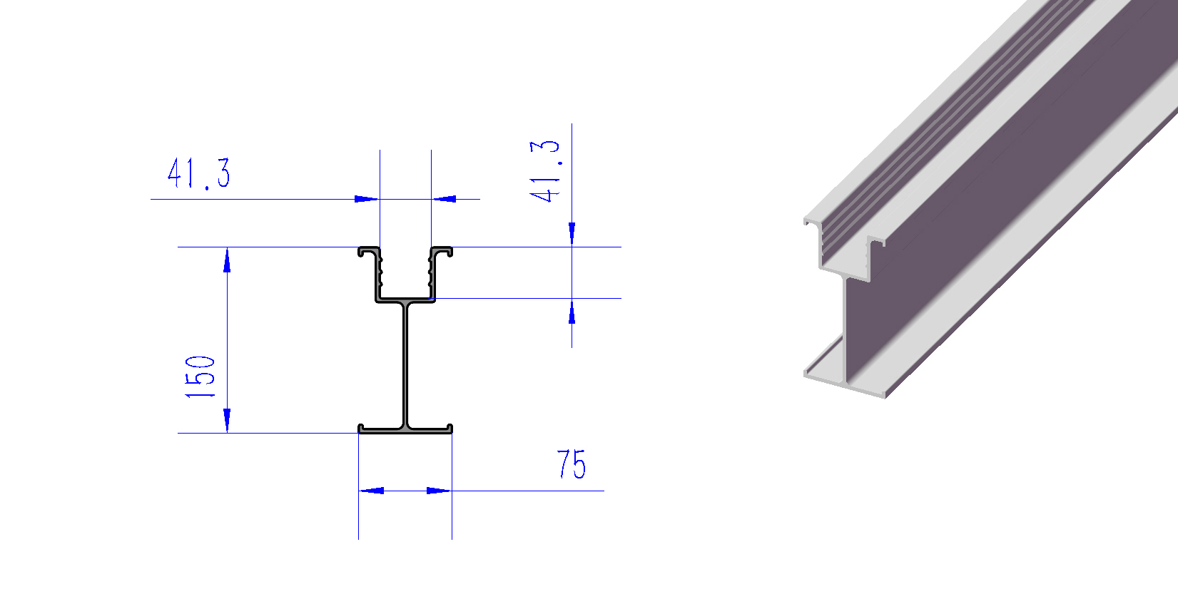 Tamaños de vigas de aluminio