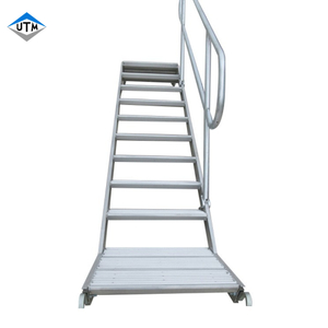 Escalera de andamio de aluminio escalera de andamio con pasamanos de escalera de seguridad