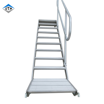 Escalera de andamio de aluminio escalera de andamio con pasamanos de escalera de seguridad