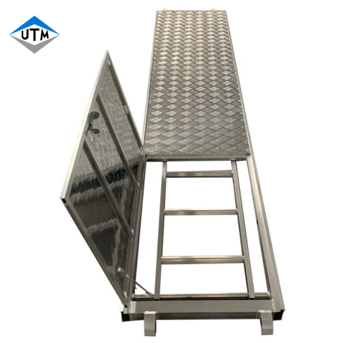 Construcción de seguridad tablas de caminata de aluminio Plataforma de tablones de andamios con escalera