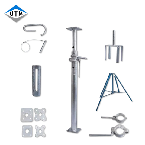 Precio de China Soporte de tubería de andamio Soporte de acero Soportes ajustables Acrow Jacks 800-4500 mm de longitud