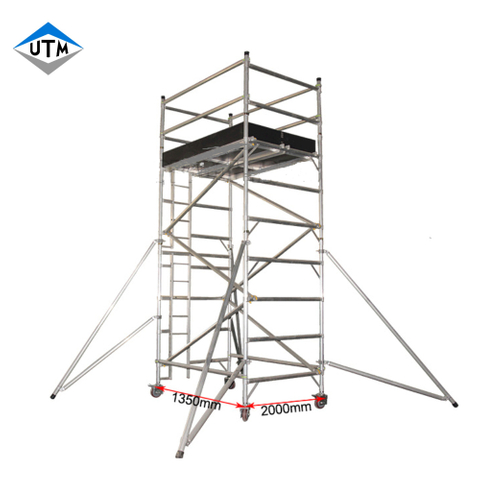 Torre de andamio de aluminio móvil OEM 3M-15M