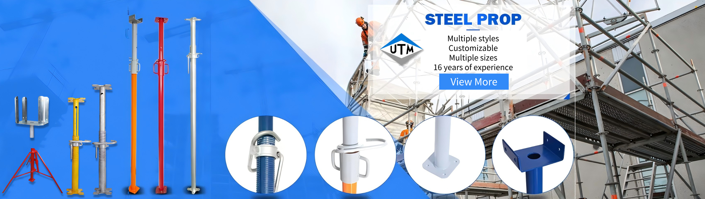 puntal de apuntalamiento de acero para construcción