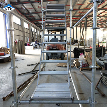 Escalera de andamio de aluminio escalera de andamio con pasamanos de escalera de seguridad
